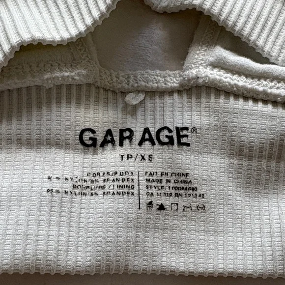 Garage Ribbed Cream Bandeau - Picture 2 of 2